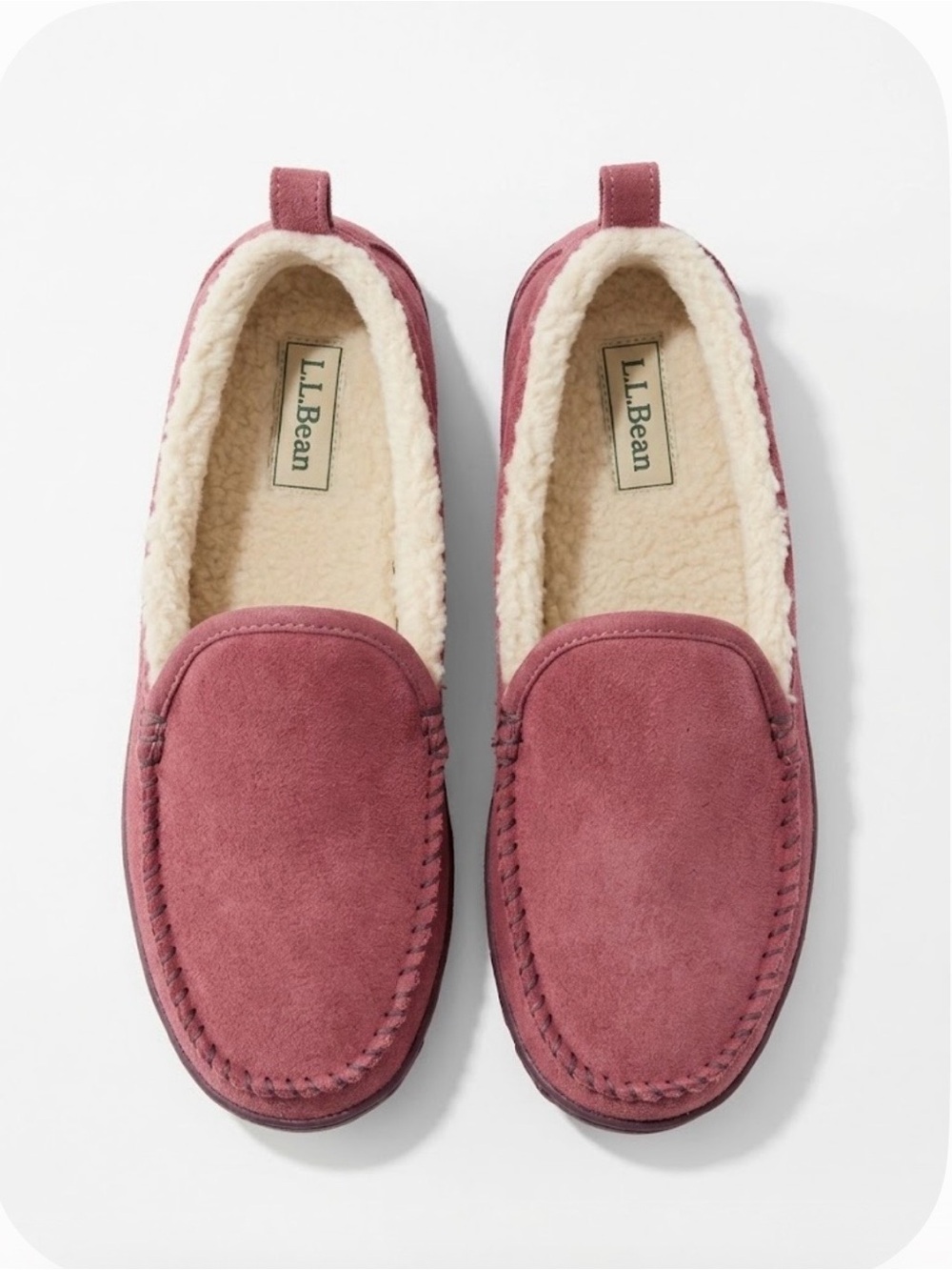 L.L. Bean NWOB Mountain Moccasin Slippers Magenta Size 9